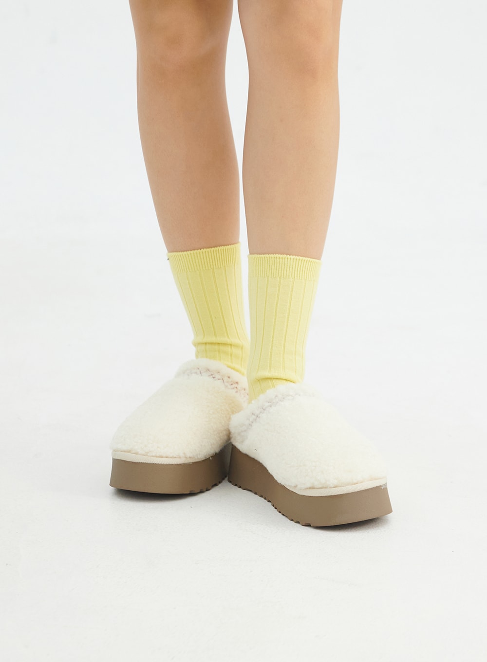 basic-midi-socks-in316 / Yellow