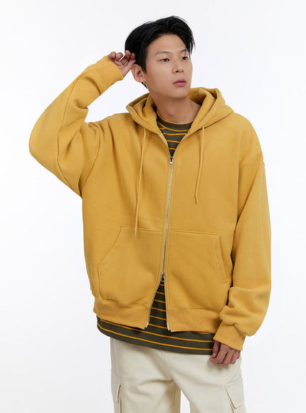 mens-cozy-double-zip-up-hoodie-io428 / Yellow