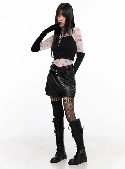 chich-faux-leather-skort-in507