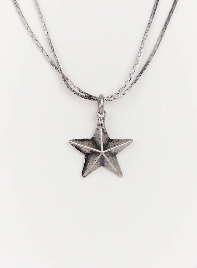 star-charm-necklace-in514 / Silver