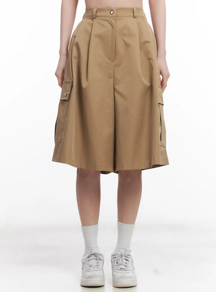 wide-leg-cargo-shorts-cu510 / Beige