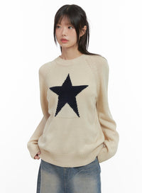 casual-oversized-raglan-sweater-cs412 / Beige