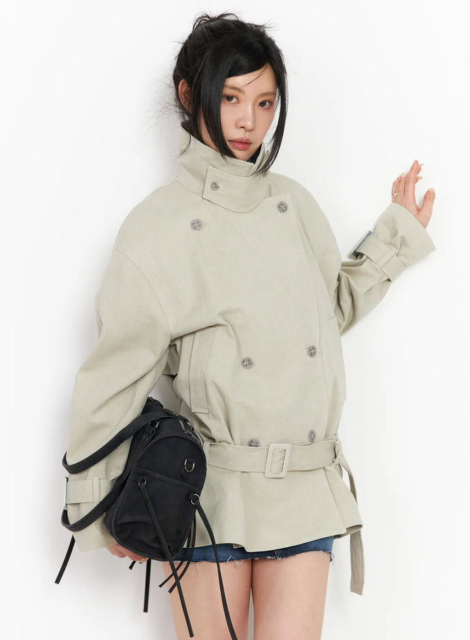stylish-belted-trench-coat-cm516 / Beige