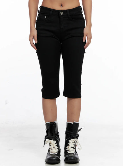 basic-capri-cotton-pants-cs522 / Black