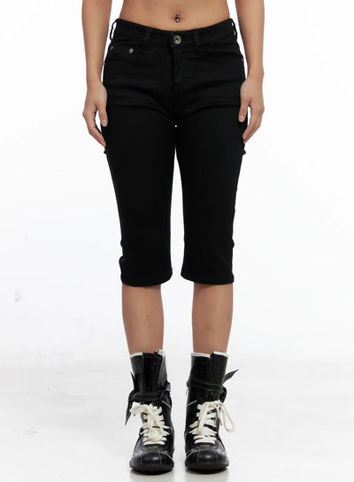 basic-capri-cotton-pants-cs522 / Black