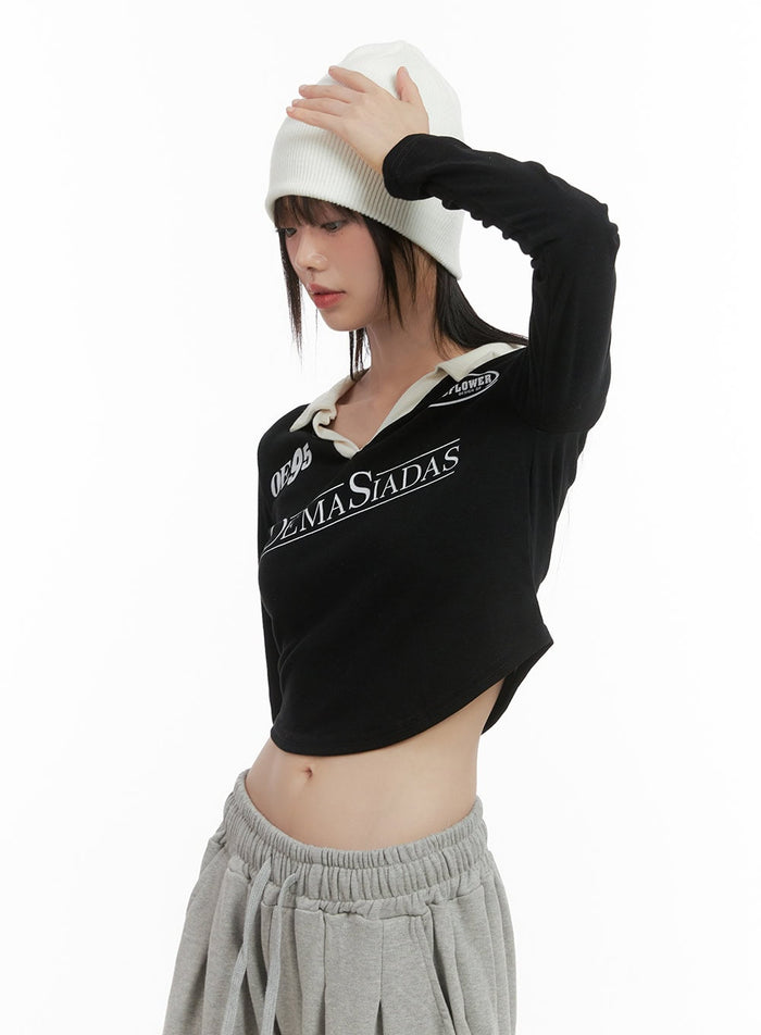 stretchfit-polyester-crop-shirt-cs412 / Black