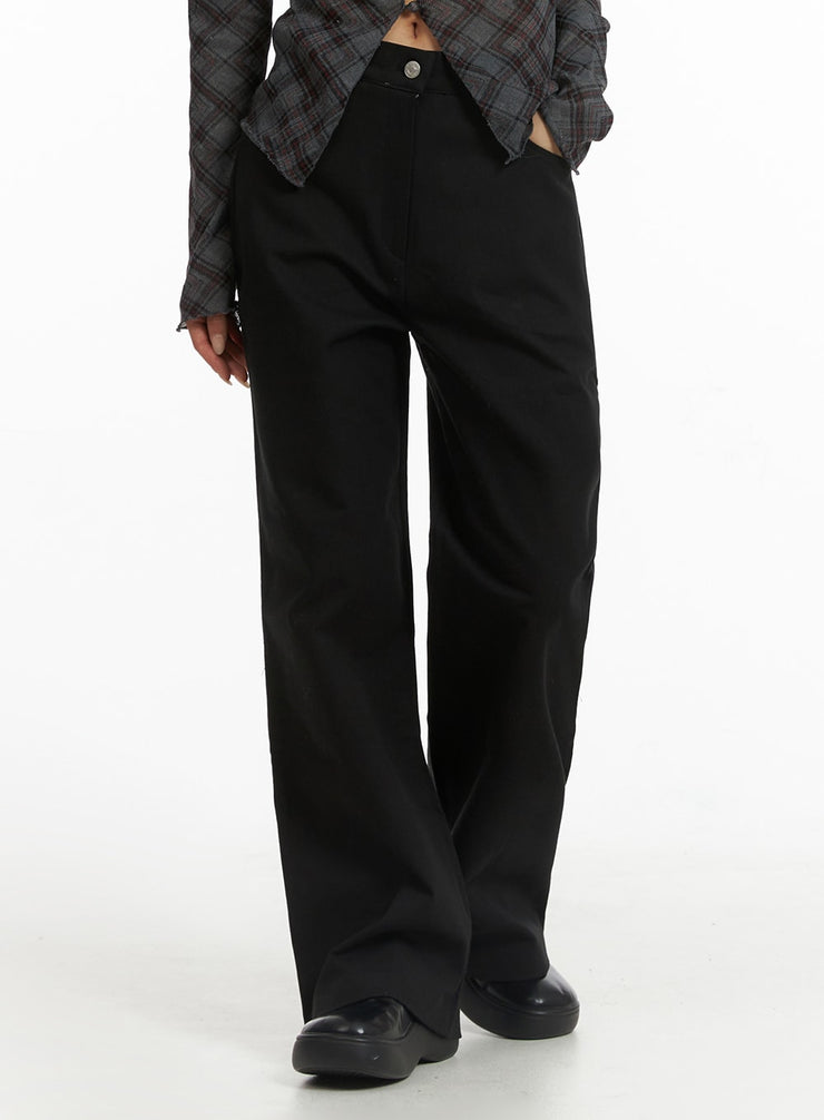 straight-leg-trousers-cf401 / Black