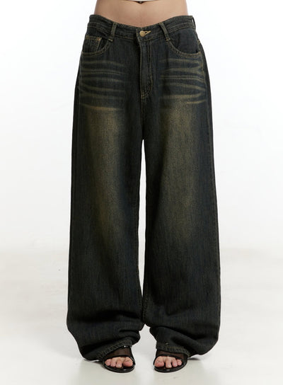 caty-washed-wide-leg-jeans-cy506 / Black