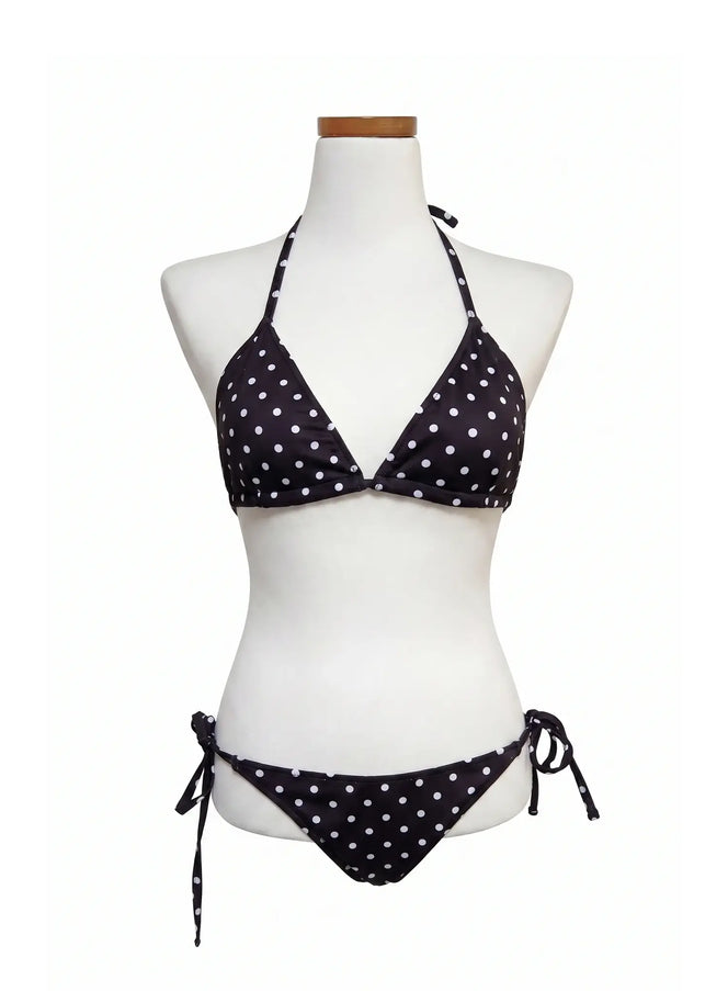 polka-dot-bikini-set-iy514 / Black