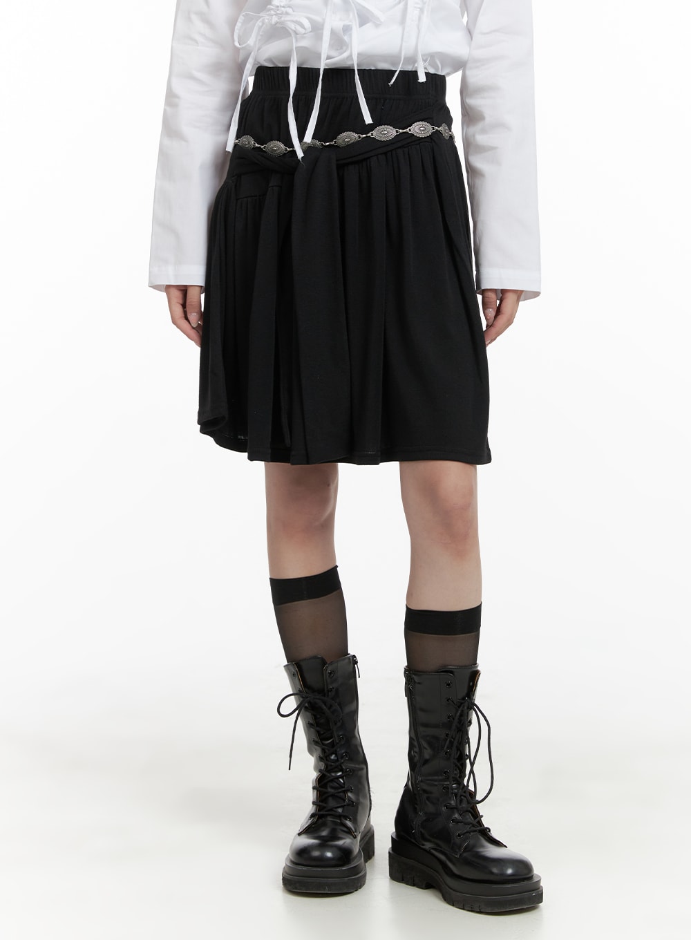 strap-midi-skirt-ca404 / Black