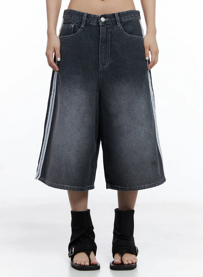 washed-casual-jorts-cl510 / Black