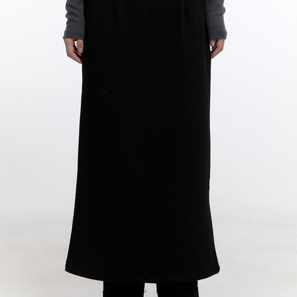 cozy-knit-maxi-skirt-cn422 / Black