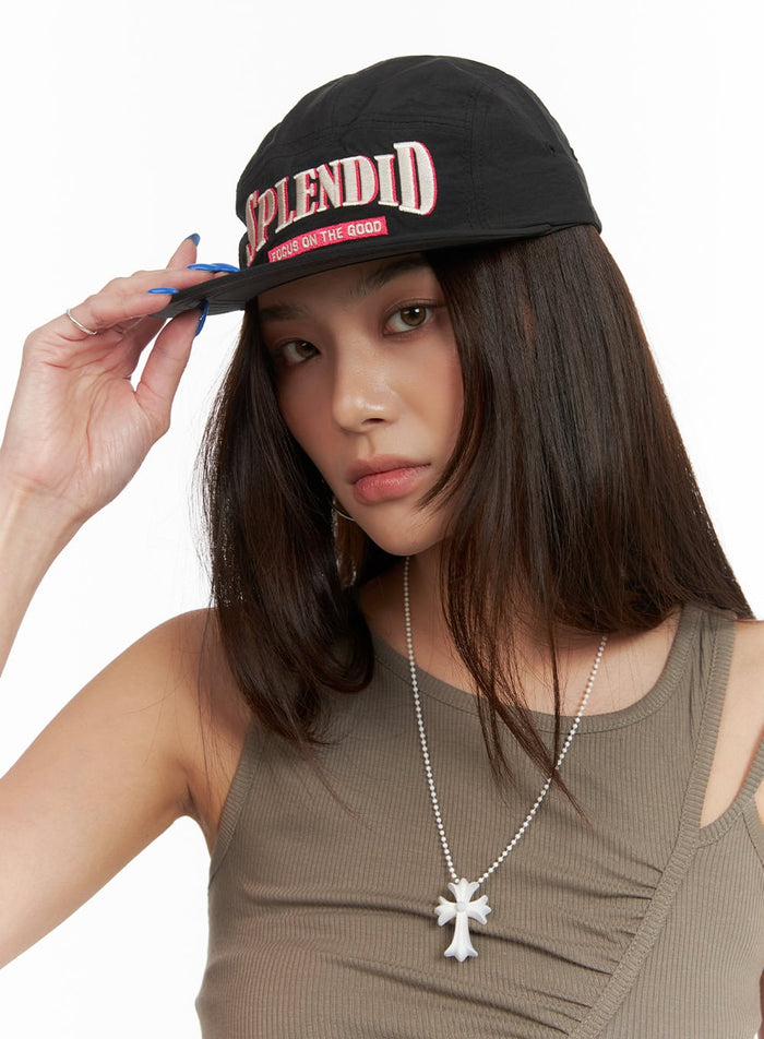embroidered-cap-cy424 / Black