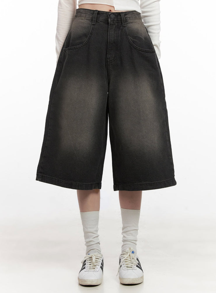 Jess Baggy Longline Denim Jorts CJ528