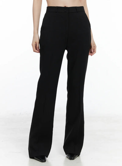flared-slacks-cn519 / Black