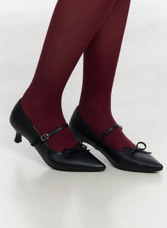 ribbon-stiletto-heels-cj522 / Black