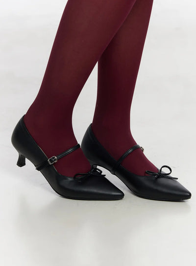 ribbon-stiletto-heels-cj522 / Black