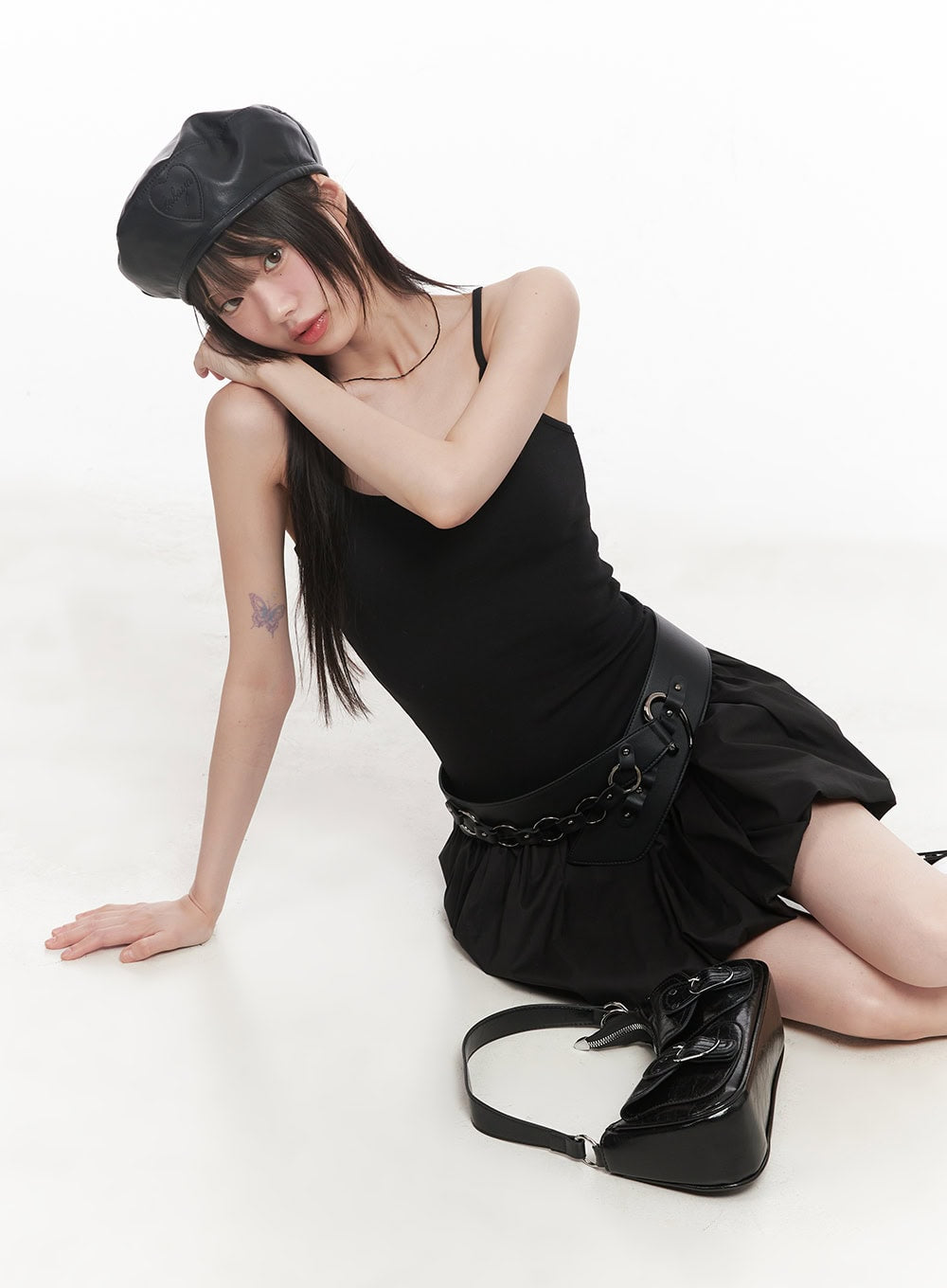 balloon-cami-mini-dress-cy521 / Black