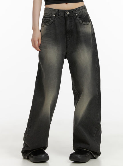 wide-fit-baggy-jeans-ca418 / Black