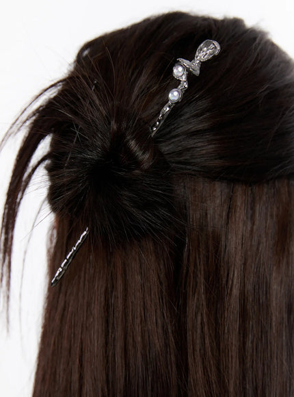 vintage-black-cubic-hair-stick-co501 / Black