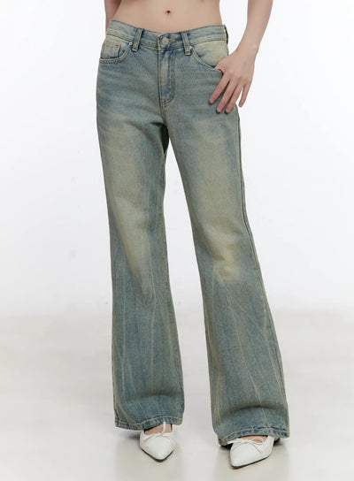 roa-vintage-blue-flared-denim-jeans-cl504 / Blue