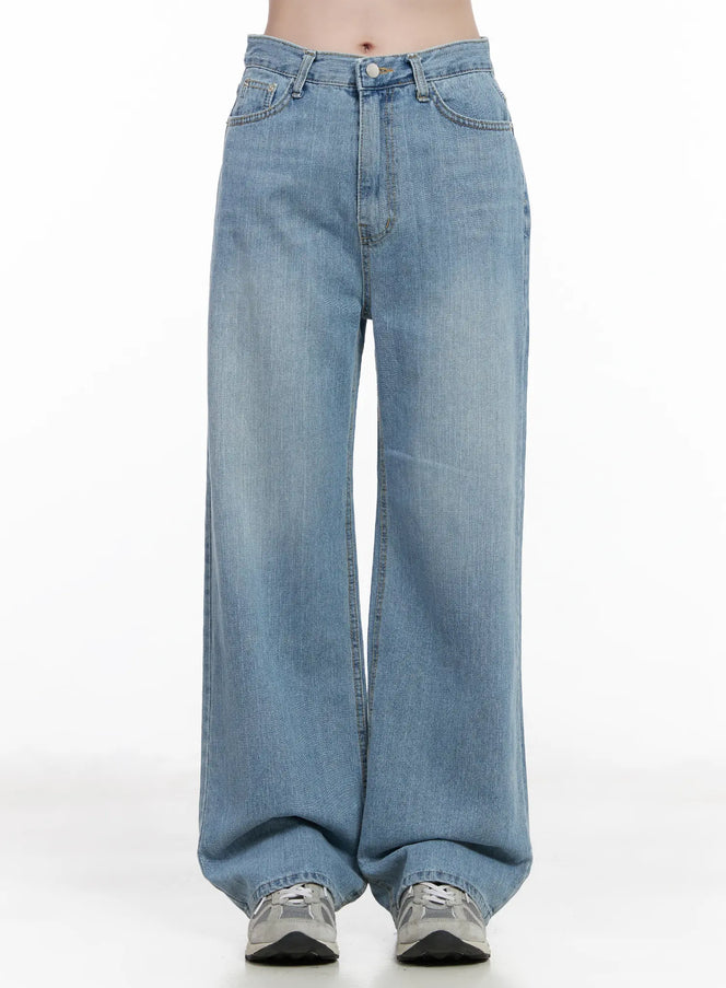 raquelle-high-waist-wide-leg-jeans-ca510 / Blue