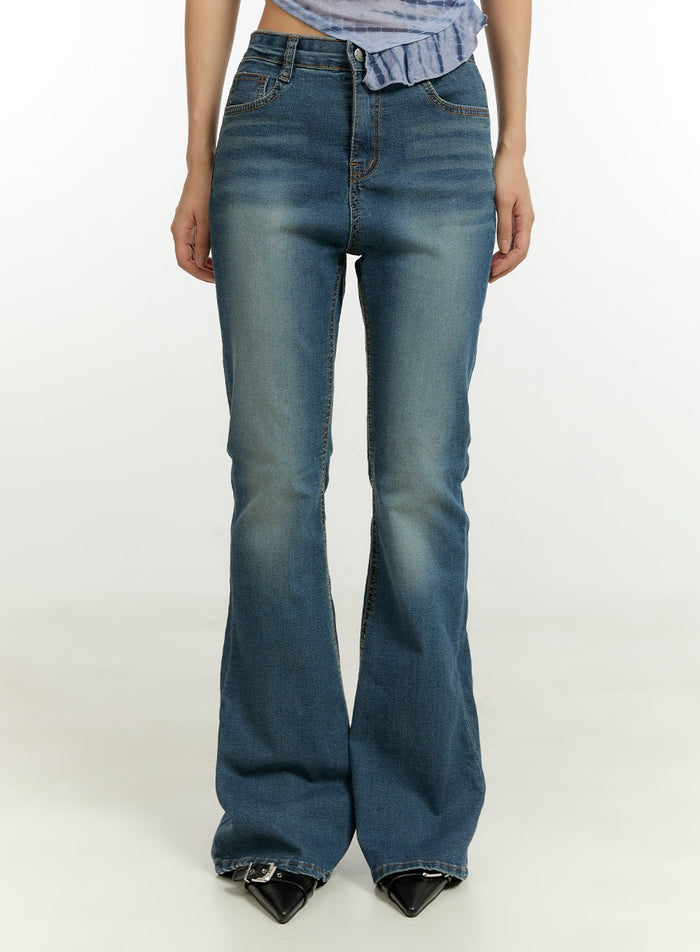 basic-slim-fit-bootcut-jeans-cu428 / Blue