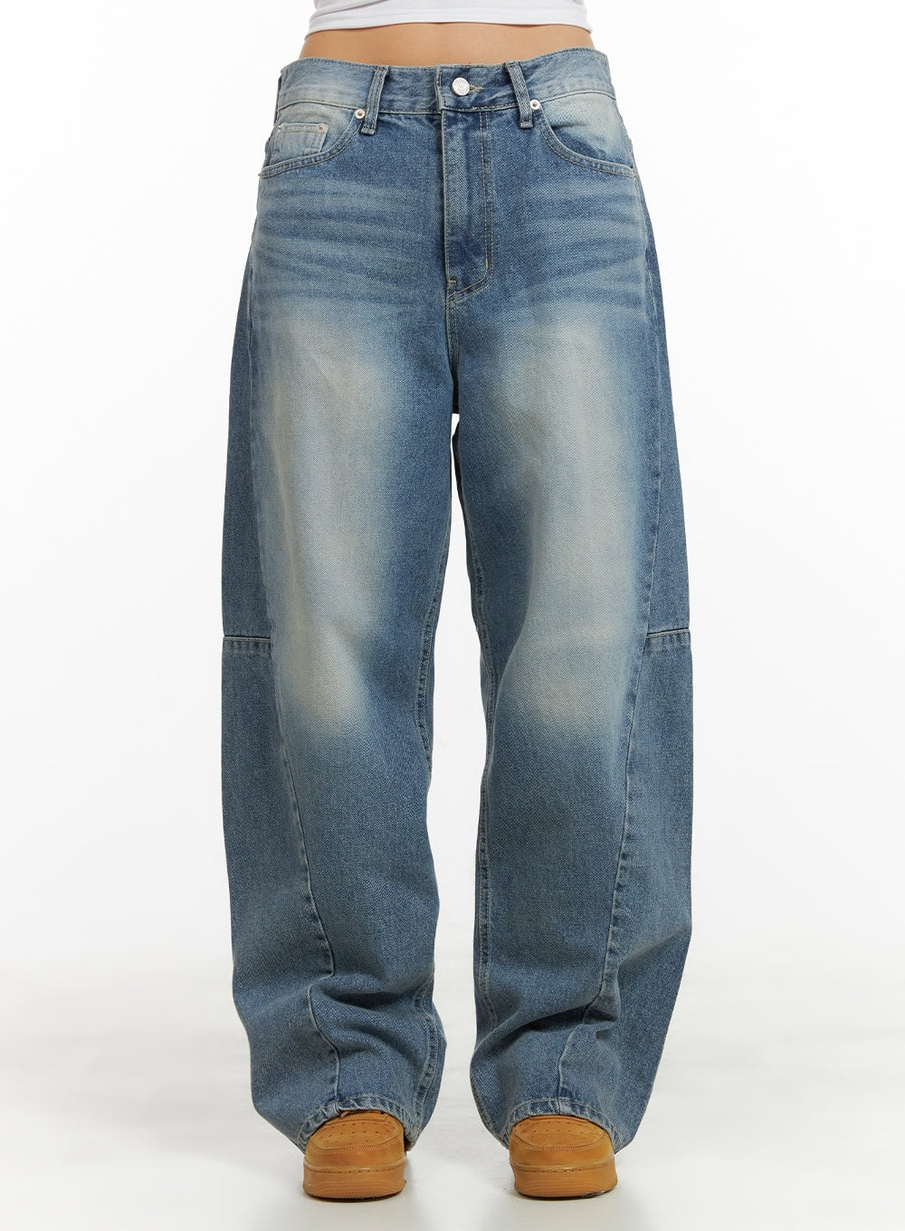 low-rise-baggy-jeans-unisex-cy417 / Blue