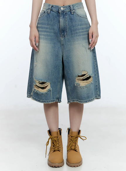 Washed Distressed Jorts CG501