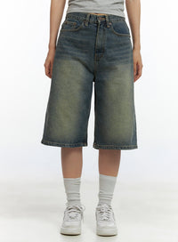 slim-fit-bermuda-jorts-cl410 / Blue