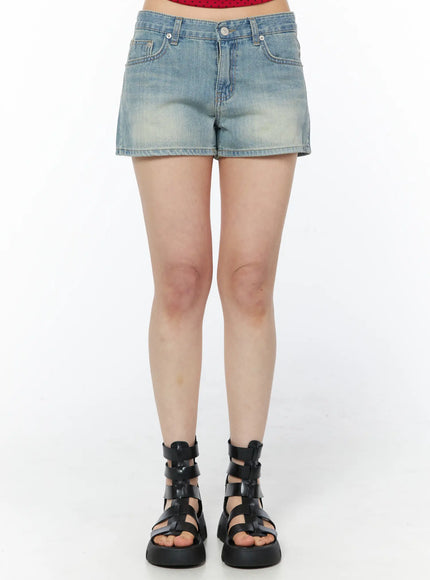 vintage-wash-jean-shorts-cy528 / Blue