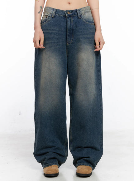 xyla-vintage-pocket-baggy-jeans-co507 / Blue
