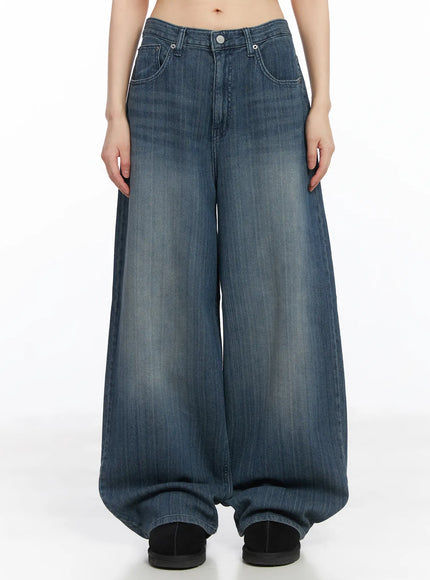 adel-cubic-wide-leg-jeans-cj501 / Blue