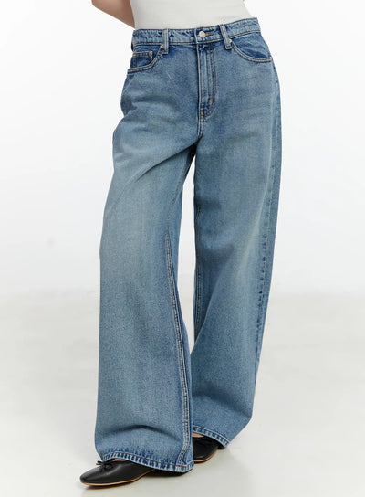 kori-classic-wide-leg-jeans-f502 / Blue