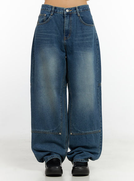 siena-stitch-wide-leg-jeans-cn401 / Blue