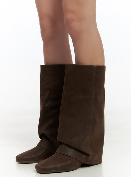 suede-long-boots-cs405 / Brown