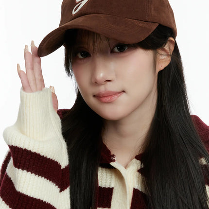brown-suede-baseball-cap-cd523 / Brown