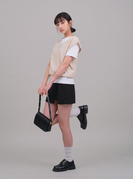 Skirt with Front Slit C2701