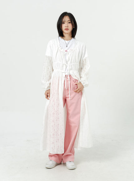 Wide Leg Cotton Pants OM313