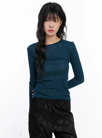 classic-soft-long-sleeve-top-co507 / Dark blue