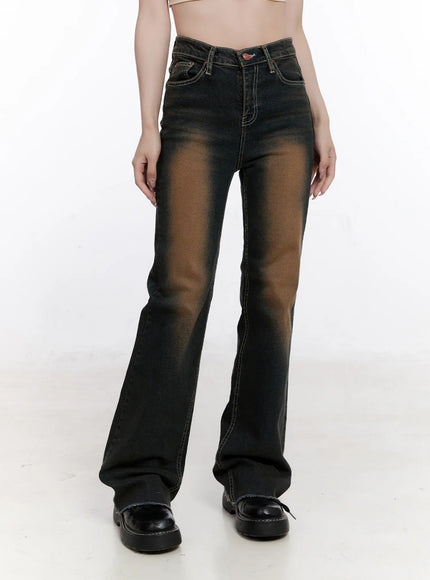 dalia-vintage-washed-flare-jeans-co501 / Dark blue