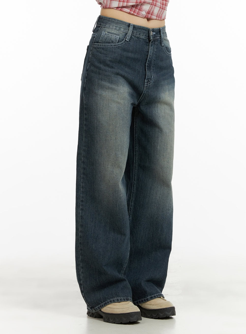 low-rise-baggy-jeans-cu425 / Dark blue