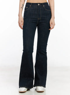 v-dark-wash-bootcut-jeans-cf526 / Dark blue