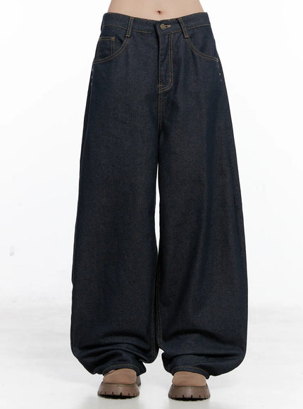 yujin-studded-baggy-jeans-cs512 / Dark blue