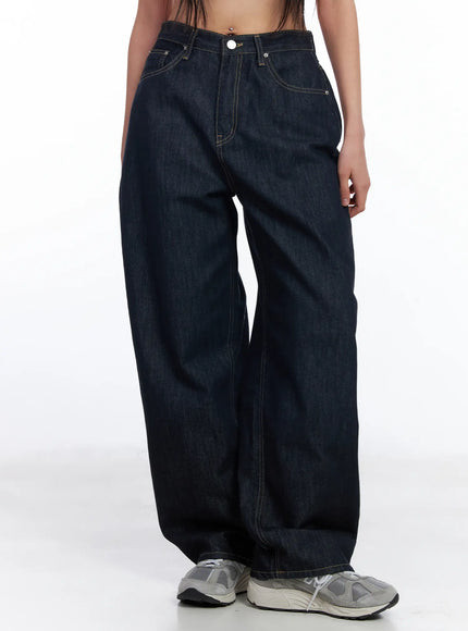 amayah-no-fade-wide-leg-jeans-cf504 / Dark blue