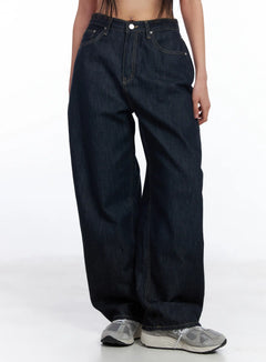 amayah-no-fade-wide-leg-jeans-cf504 / Dark blue
