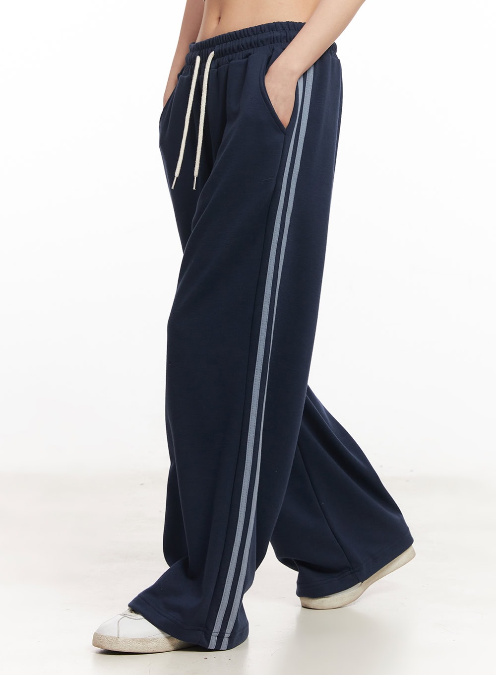 cotton-wide-leg-trackpants-ca516 / Dark blue