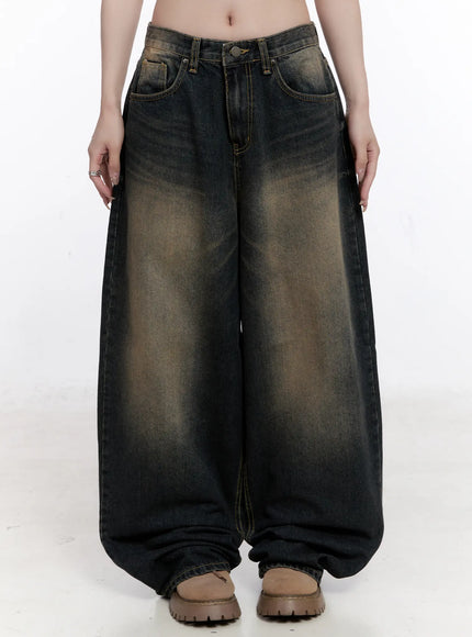 sylvia-vintage-washed-baggy-jeans-co501 / Dark blue