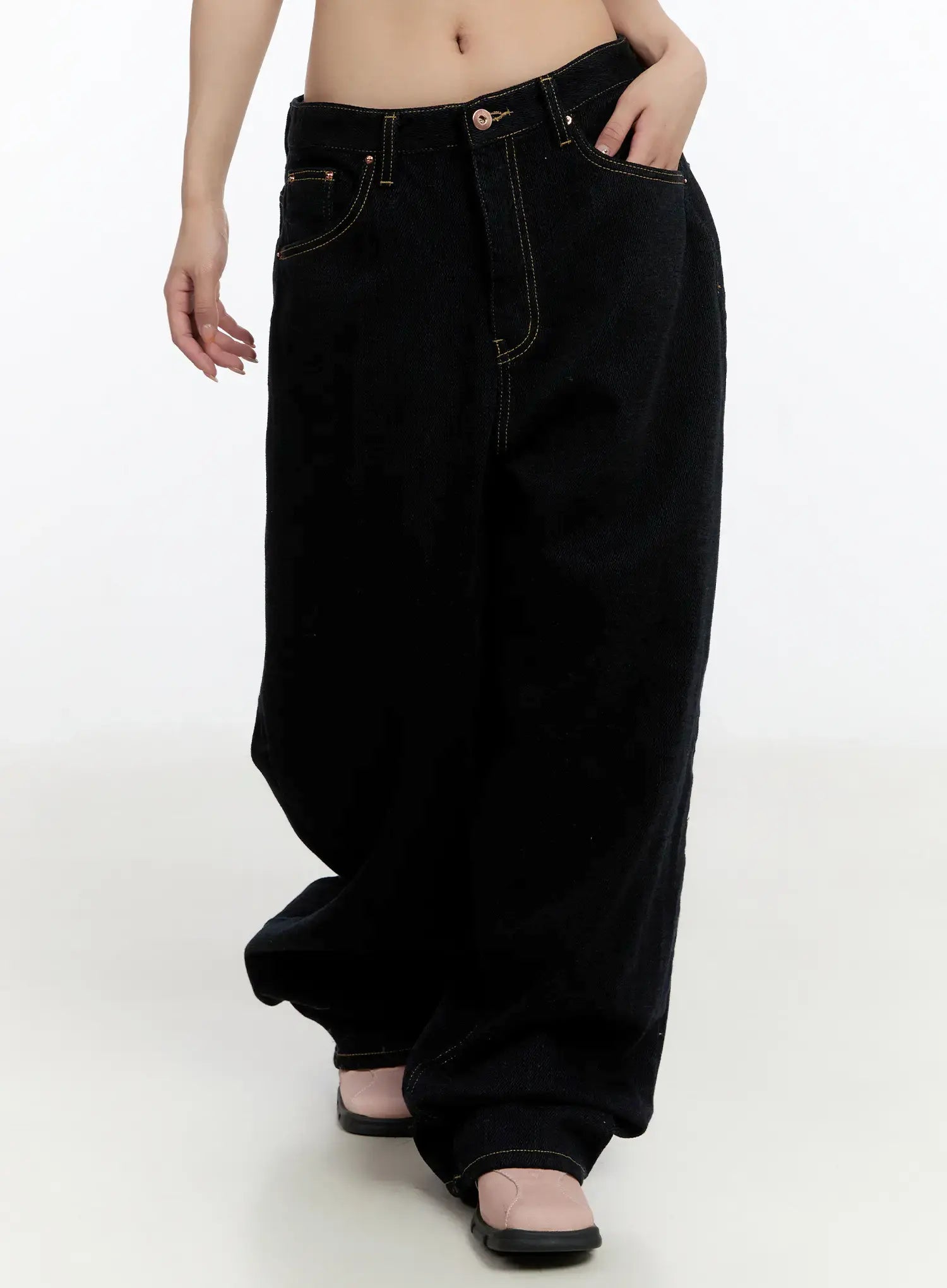 elena-wide-leg-jeans-cn524 / Dark blue