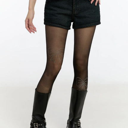 casual-low-rise-denim-shorts-cn524 / Dark blue